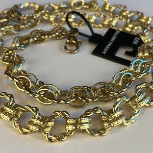 Ellen Tracy Gold Tone Chain Belt, vintage, NWT